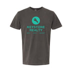 M&O Unisex Vintage Garment-Dyed T-Shirt - Charcoal - Front