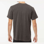 M&O Unisex Vintage Garment-Dyed T-Shirt - Charcoal - On Model Back