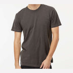 M&O Unisex Vintage Garment-Dyed T-Shirt - Charcoal - On Model Front