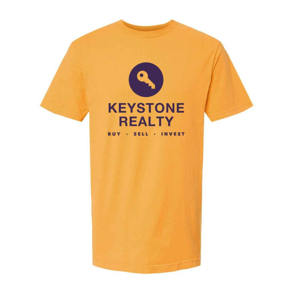 M&O Unisex Vintage Garment-Dyed T-Shirt - Citrus - Front
