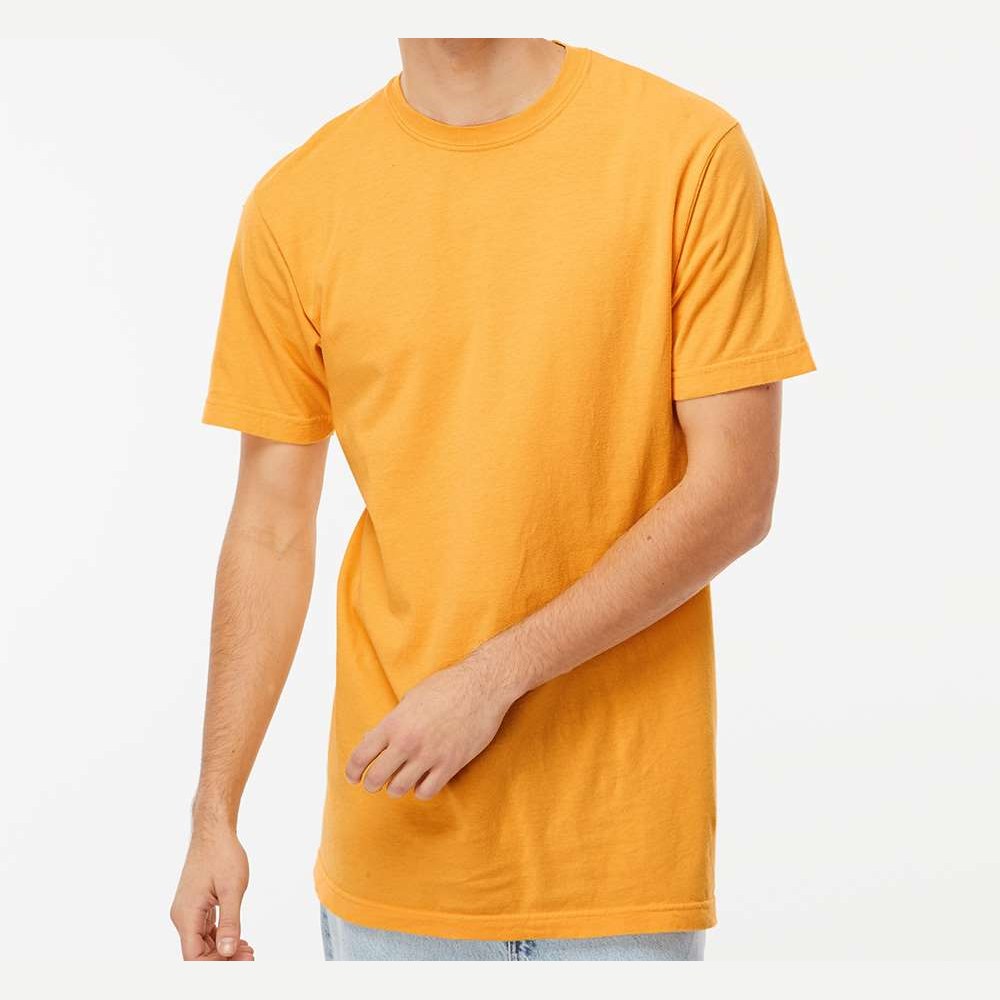 M&O Unisex Vintage Garment-Dyed T-Shirt - Citrus - On Model Front