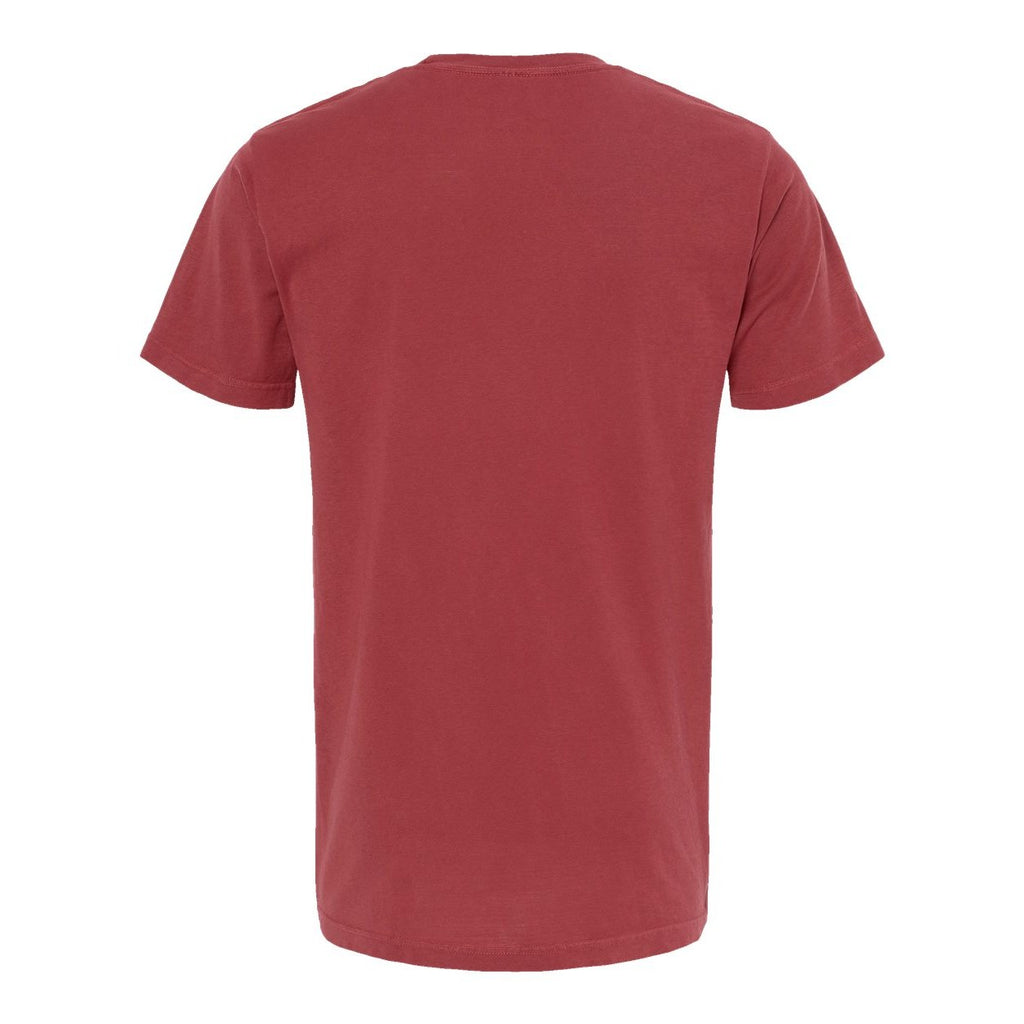 M&O Unisex Vintage Garment-Dyed T-Shirt - Crimson - Back