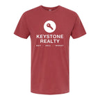 M&O Unisex Vintage Garment-Dyed T-Shirt - Crimson - Front