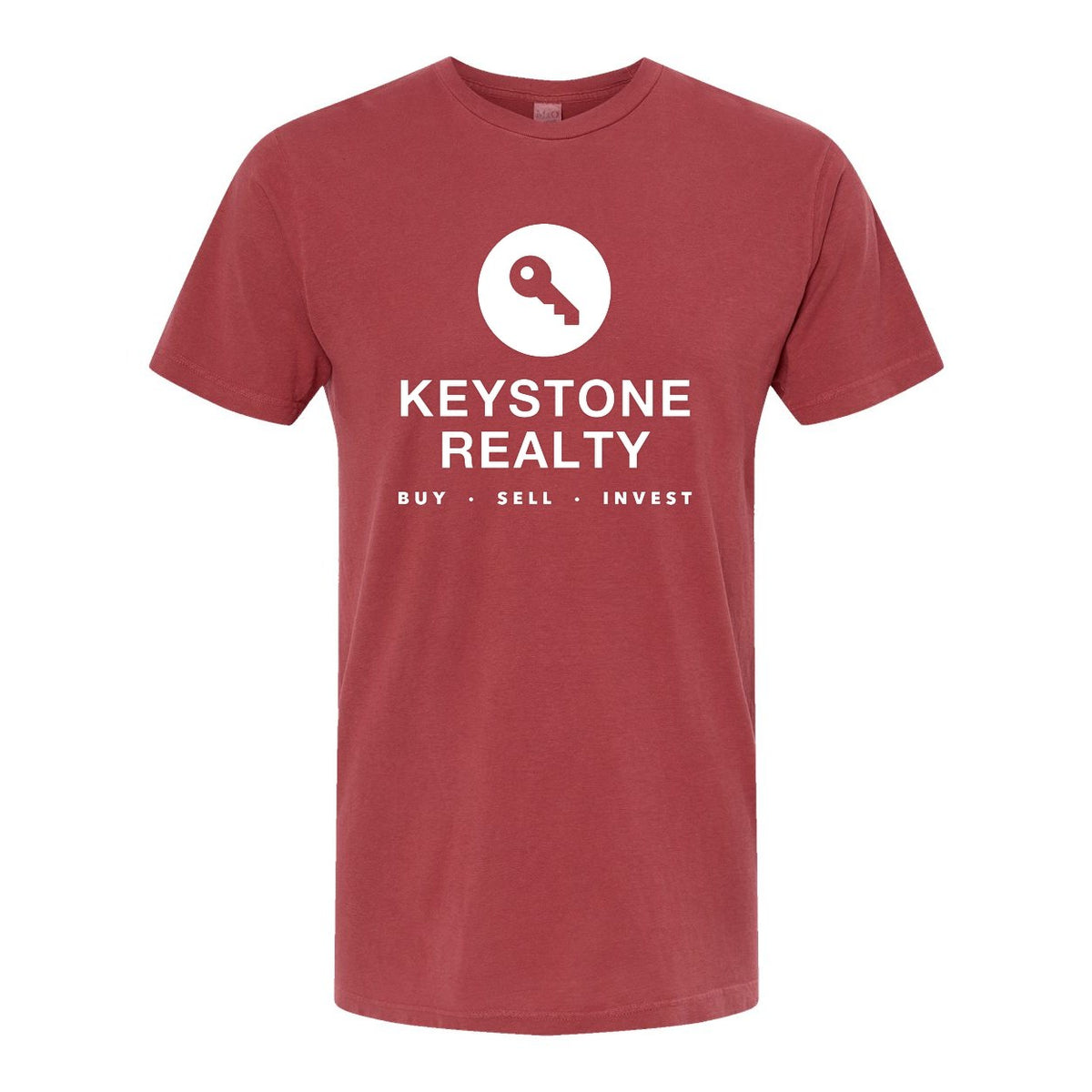 M&O Unisex Vintage Garment-Dyed T-Shirt - Crimson - Front