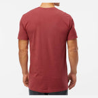 M&O Unisex Vintage Garment-Dyed T-Shirt - Crimson - On Model Back