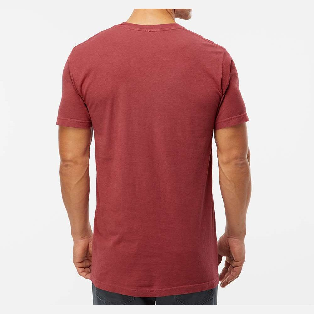 M&O Unisex Vintage Garment-Dyed T-Shirt - Crimson - On Model Back