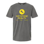 M&O Unisex Vintage Garment-Dyed T-Shirt - Grey - Front