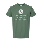 M&O Unisex Vintage Garment-Dyed T-Shirt - Light Green - Front
