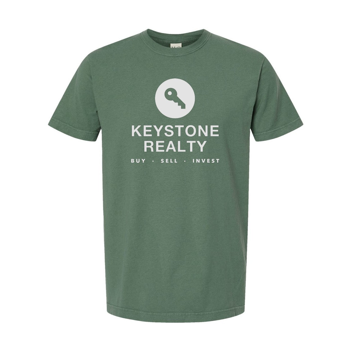 M&O Unisex Vintage Garment-Dyed T-Shirt - Light Green - Front