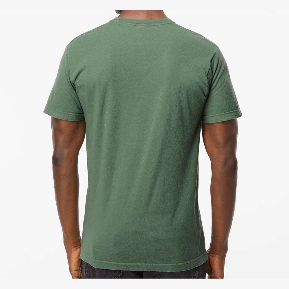 M&O Unisex Vintage Garment-Dyed T-Shirt - Light Green - On Model Back