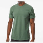 M&O Unisex Vintage Garment-Dyed T-Shirt - Light Green - On Model Front