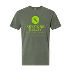 M&O Unisex Vintage Garment-Dyed T-Shirt - Monterey Sage - Front