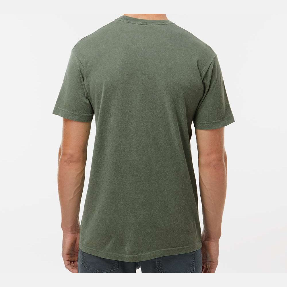 M&O Unisex Vintage Garment-Dyed T-Shirt - Monterey Sage - On Model Back