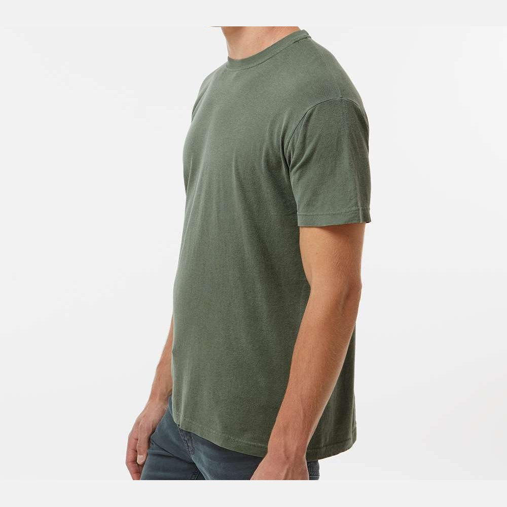 M&O Unisex Vintage Garment-Dyed T-Shirt - Monterey Sage - On Model Side