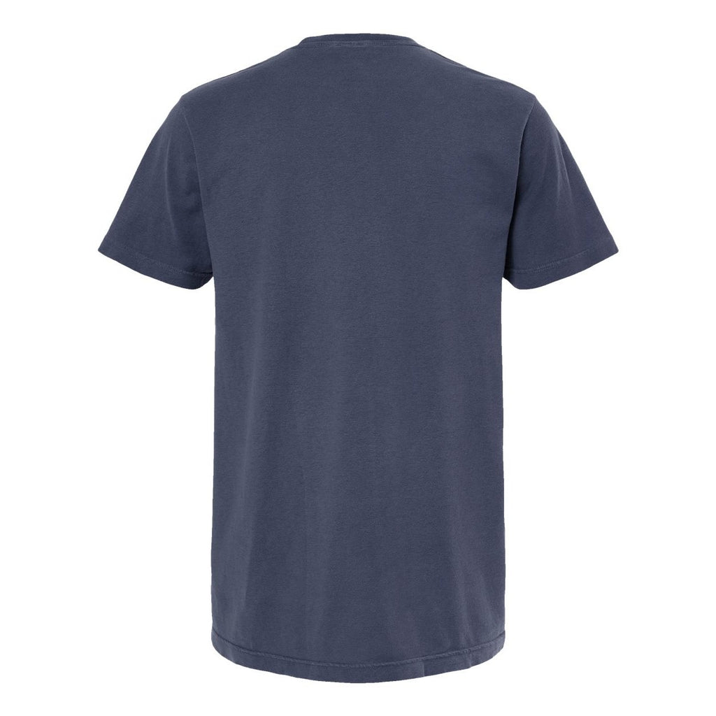 M&O Unisex Vintage Garment-Dyed T-Shirt - Navy - Back