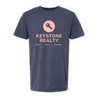 M&O Unisex Vintage Garment-Dyed T-Shirt - Navy - Front
