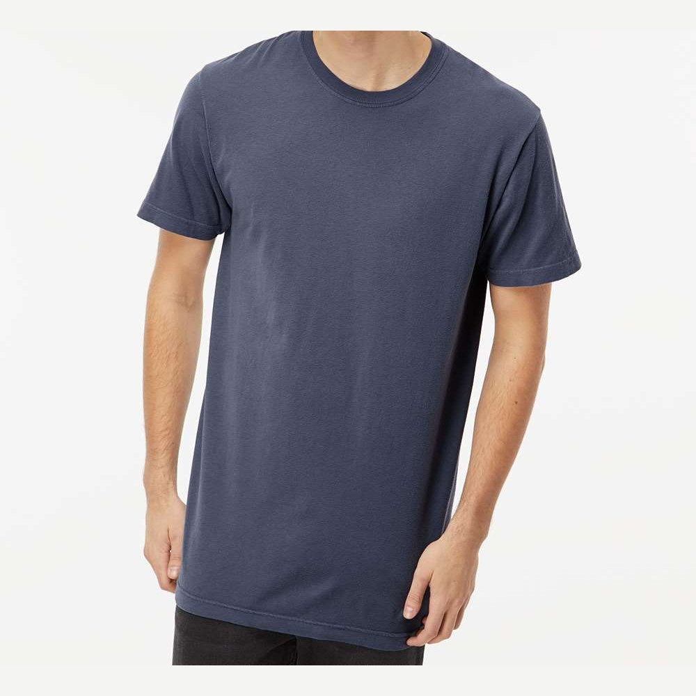 M&O Unisex Vintage Garment-Dyed T-Shirt - Navy - On Model Front