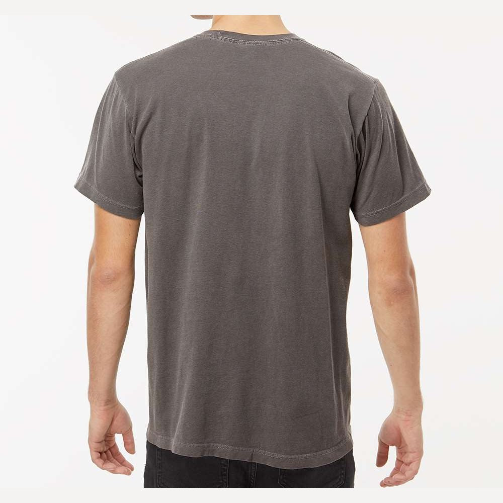 M&O Unisex Vintage Garment-Dyed T-Shirt - Pepper - On Model Back