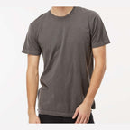 M&O Unisex Vintage Garment-Dyed T-Shirt - Pepper - On Model Front