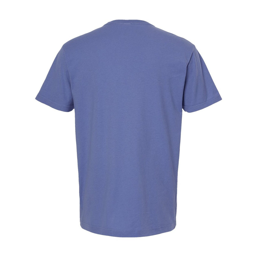 M&O Unisex Vintage Garment-Dyed T-Shirt - Periwinkle - Back