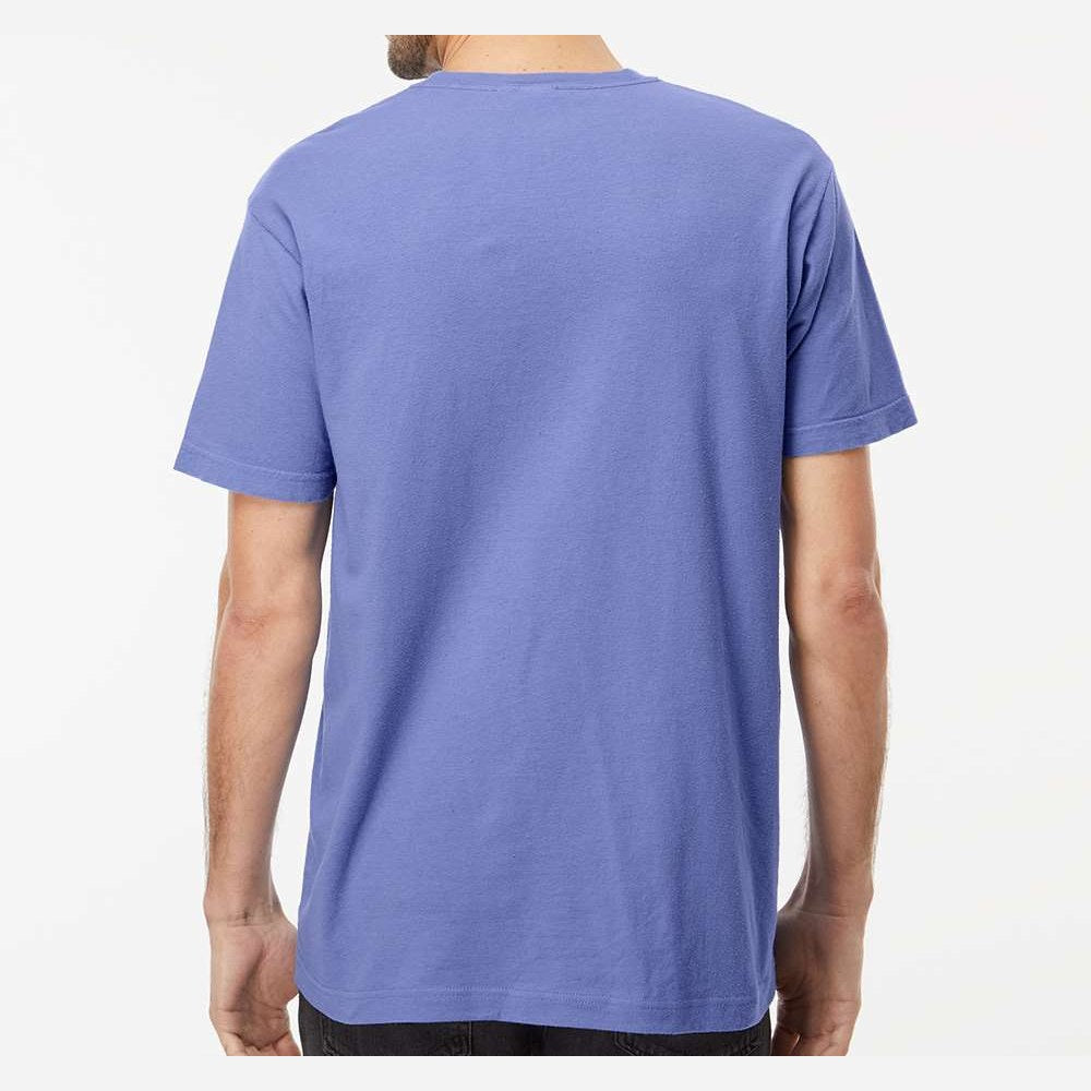 M&O Unisex Vintage Garment-Dyed T-Shirt - Periwinkle - On Model Back