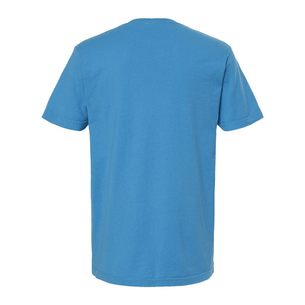 M&O Unisex Vintage Garment-Dyed T-Shirt - Royal Caribe - Back