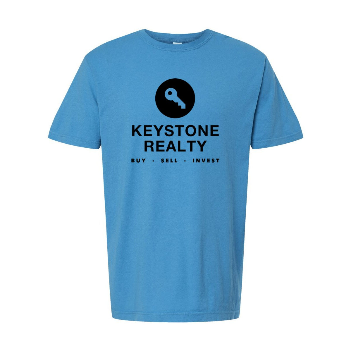 M&O Unisex Vintage Garment-Dyed T-Shirt - Royal Caribe - Front