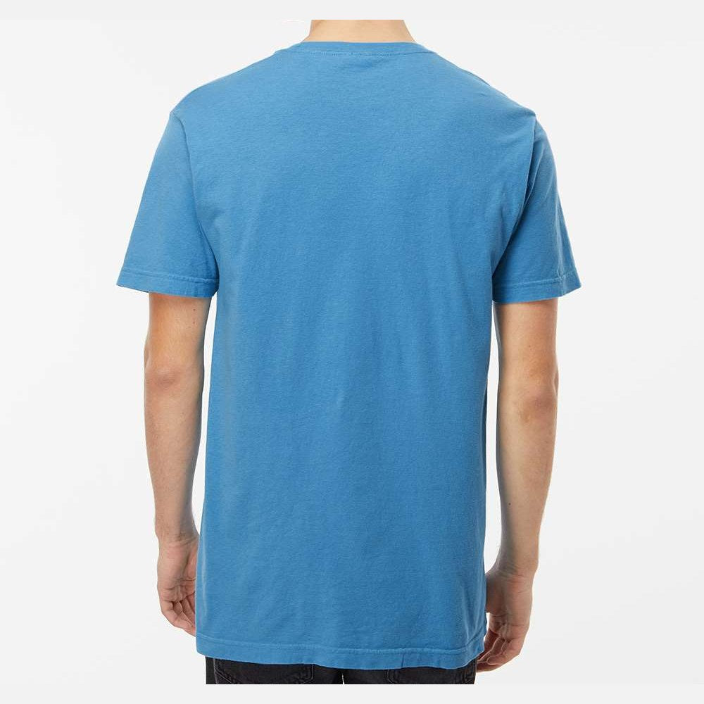 M&O Unisex Vintage Garment-Dyed T-Shirt - Royal Caribe - On Model Back