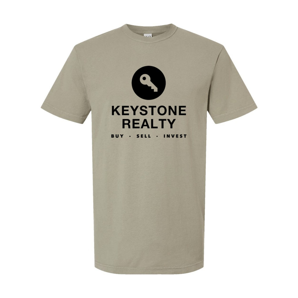 M&O Unisex Vintage Garment-Dyed T-Shirt - Sandstone - Front