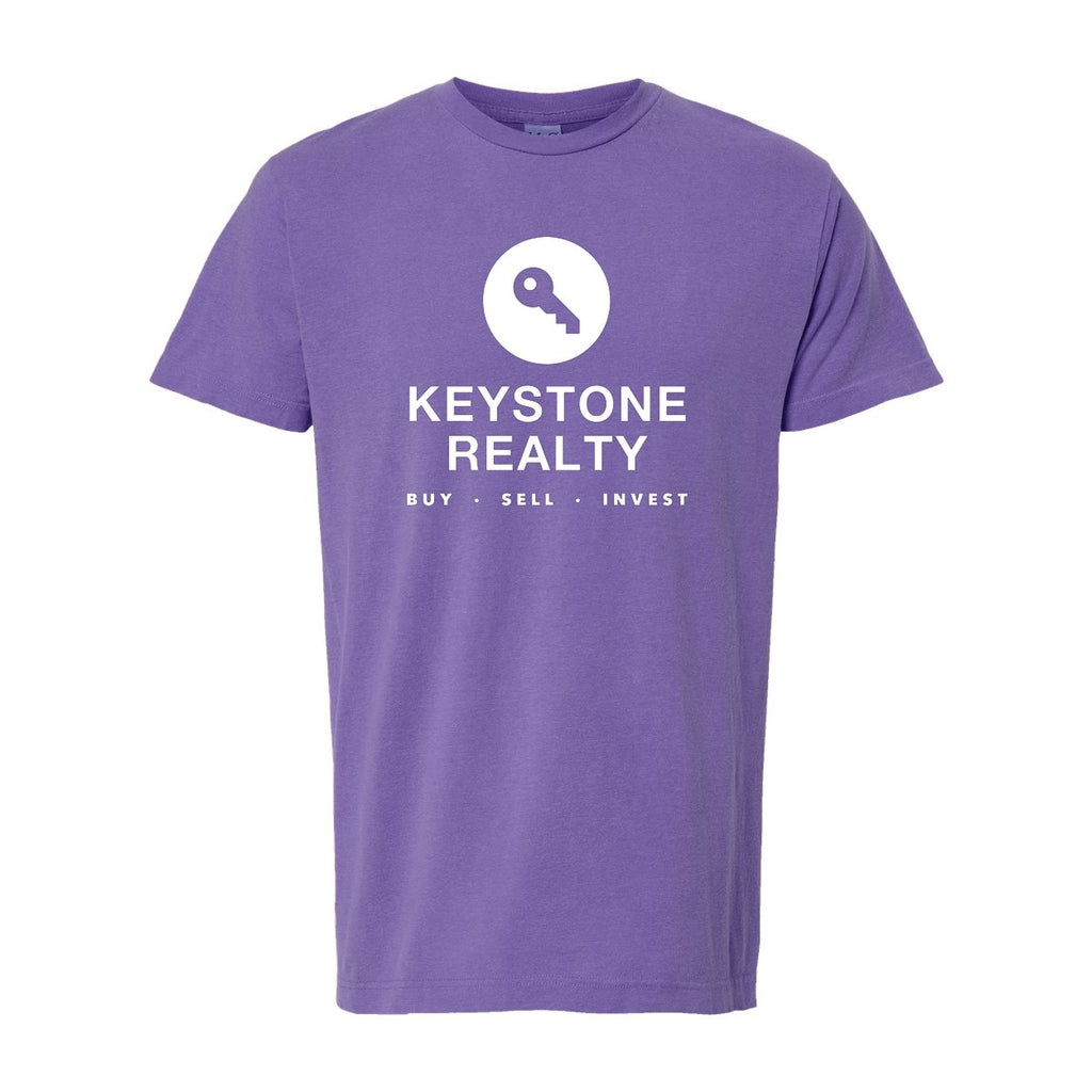 M&O Unisex Vintage Garment-Dyed T-Shirt - Violet - Front