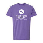 M&O Unisex Vintage Garment-Dyed T-Shirt - Violet - Front
