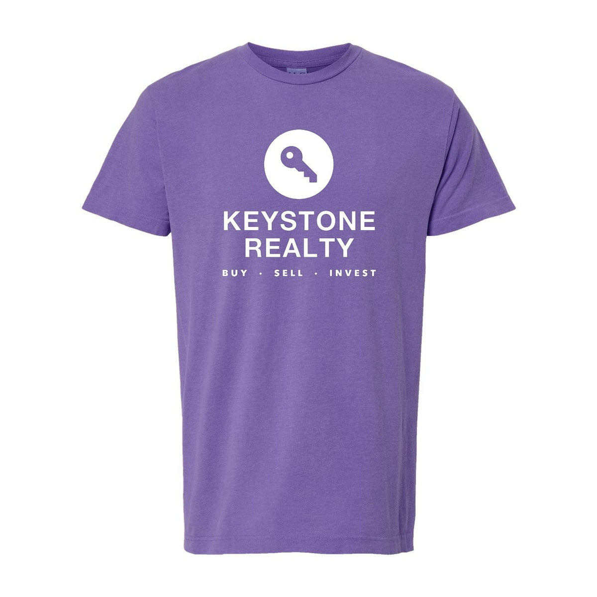 M&O Unisex Vintage Garment-Dyed T-Shirt - Violet - Front