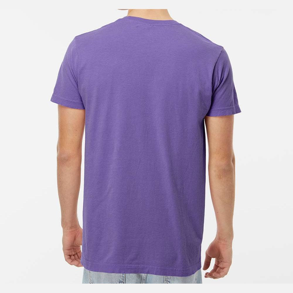 M&O Unisex Vintage Garment-Dyed T-Shirt - Violet - On Model Back