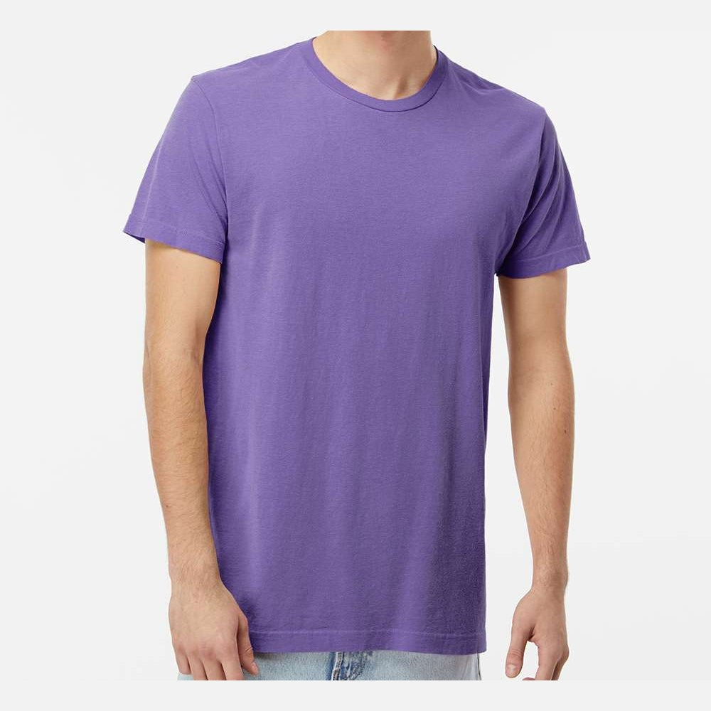 M&O Unisex Vintage Garment-Dyed T-Shirt - Violet - On Model Front