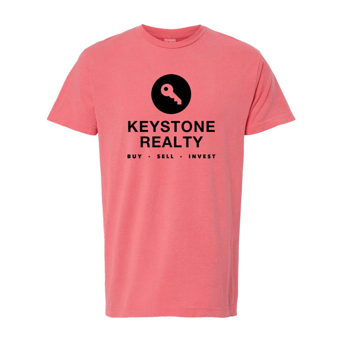 M&O Unisex Vintage Garment-Dyed T-Shirt - Watermelon - Front