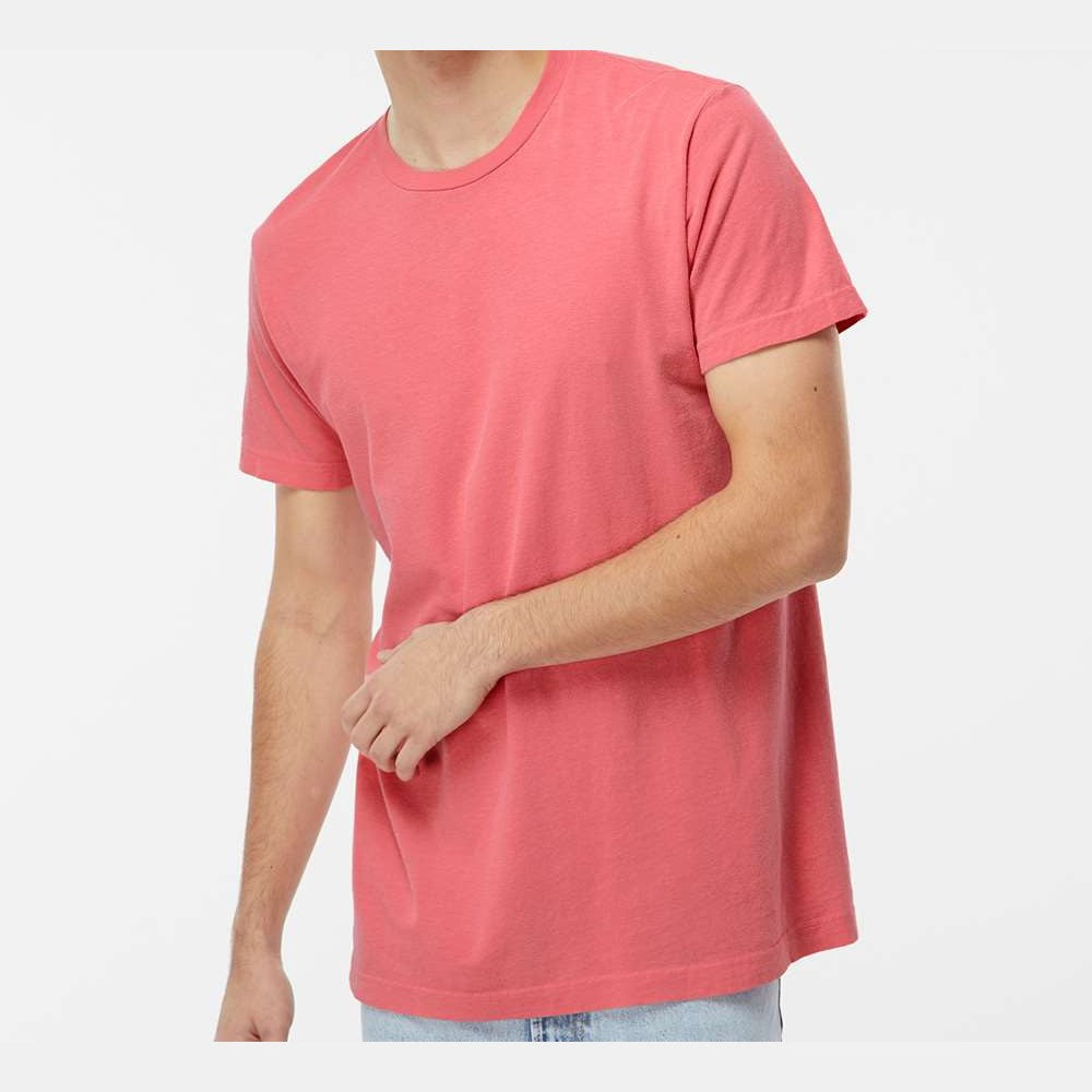 M&O Unisex Vintage Garment-Dyed T-Shirt - Watermelon - On Model Front