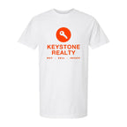 M&O Unisex Vintage Garment-Dyed T-Shirt - White - Front