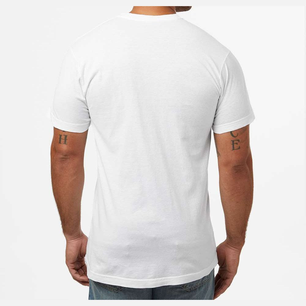 M&O Unisex Vintage Garment-Dyed T-Shirt - White - On Model Back