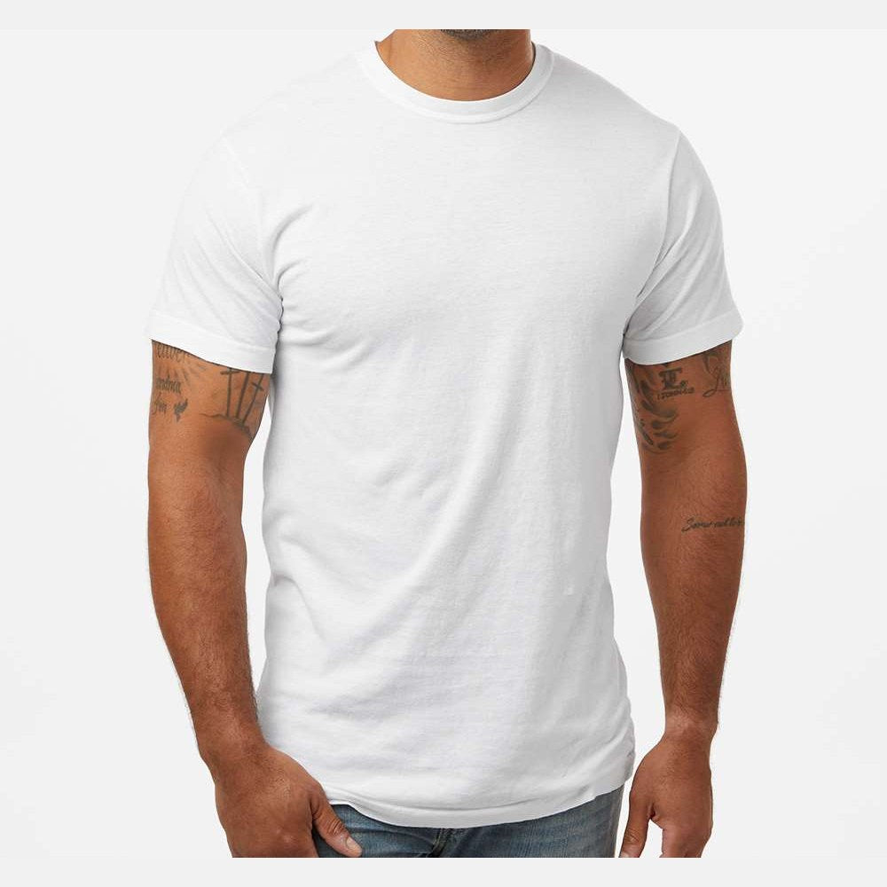 M&O Unisex Vintage Garment-Dyed T-Shirt - White - On Model Front