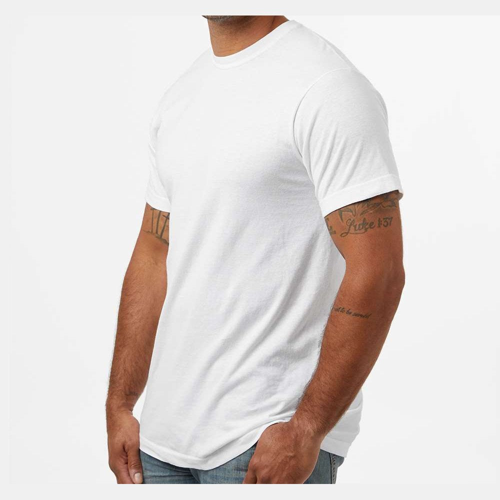 M&O Unisex Vintage Garment-Dyed T-Shirt - White - On Model Side