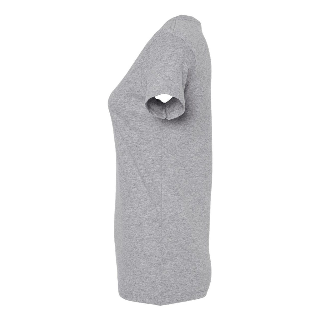 M&O Women's Gold Soft Touch T-Shirt - Athletic Grey - Direct Side