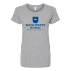 M&O Women's Gold Soft Touch T-Shirt - Athletic Grey - Front