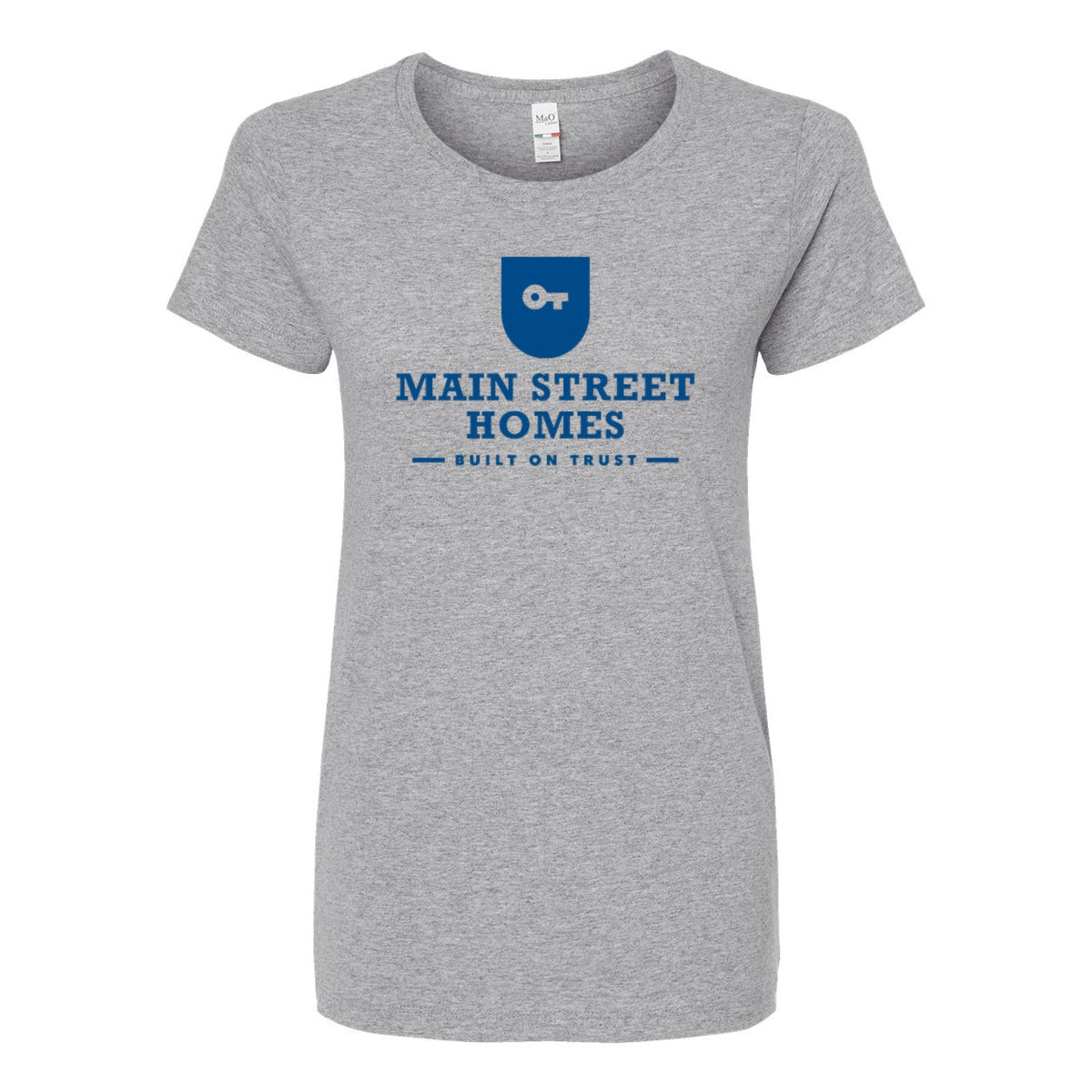M&O Women's Gold Soft Touch T-Shirt - Athletic Grey - Front