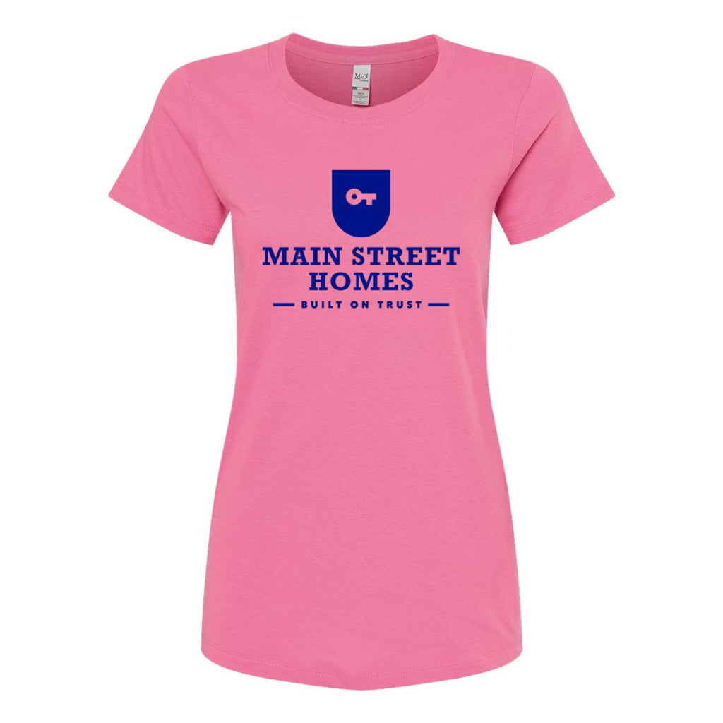 M&O Women's Gold Soft Touch T-Shirt - Azalea - Front