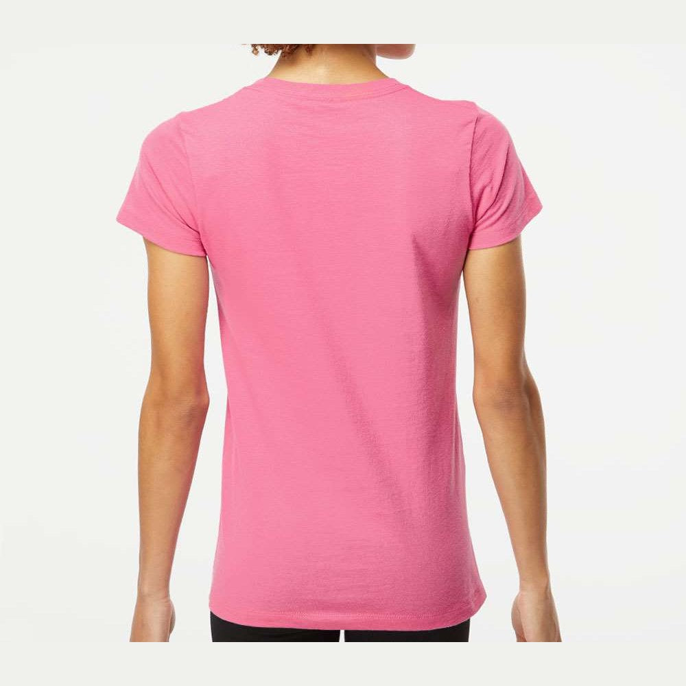 M&O Women's Gold Soft Touch T-Shirt - Azalea - On Model Back