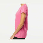 M&O Women's Gold Soft Touch T-Shirt - Azalea - On Model Side