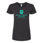 M&O Women's Gold Soft Touch T-Shirt - Black - Front