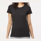 M&O Women's Gold Soft Touch T-Shirt - Black - On Model Front