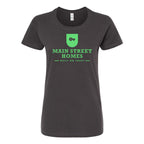 M&O Women's Gold Soft Touch T-Shirt - Charcoal - Front