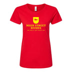 M&O Women's Gold Soft Touch T-Shirt - Deep Red - Front